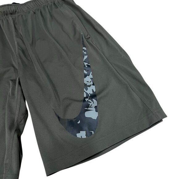 Nike Green Swoosh Athletic Basketball Pull On Shorts S - Picture 2 of 3